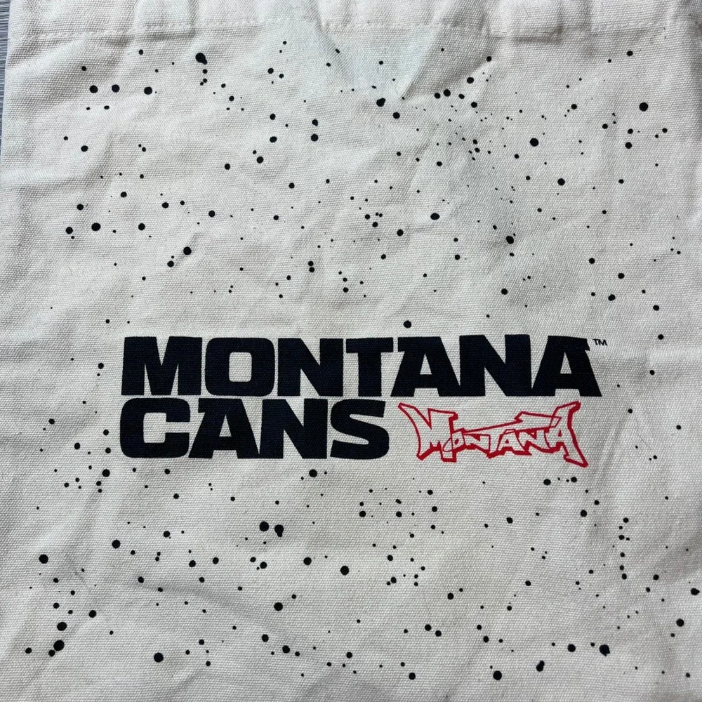 Montana Cans Tote Bag Unisex OS Cream Splatter Logo Canvas Streetwear Art Bag